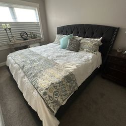 Head Board, Bed frame And Mattress 