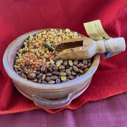 6 Inch Round Decorative Greek Basket Of Fortune With Scoop Imported From Greece (Read Description)