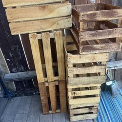 7 Wooden Crates 