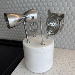Marble Silver Cocktail Mixer Set From CB2