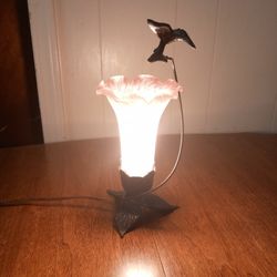 Beautiful Vintage Hummingbird Lamp 