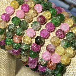 Handmade Multicolor Glass Bead Bracelet 