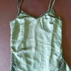 Banana Republic Forest Green Lace Tank Camisole Sleeveless Top Small