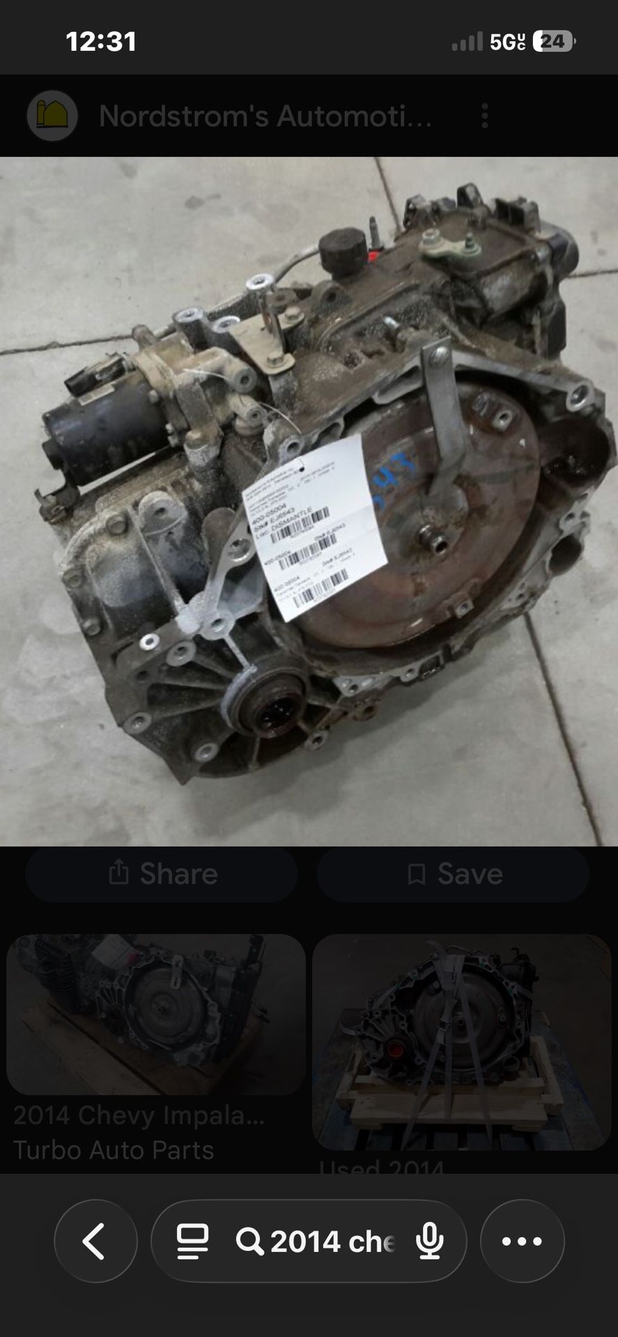 2014 Chevy Impala Transmission