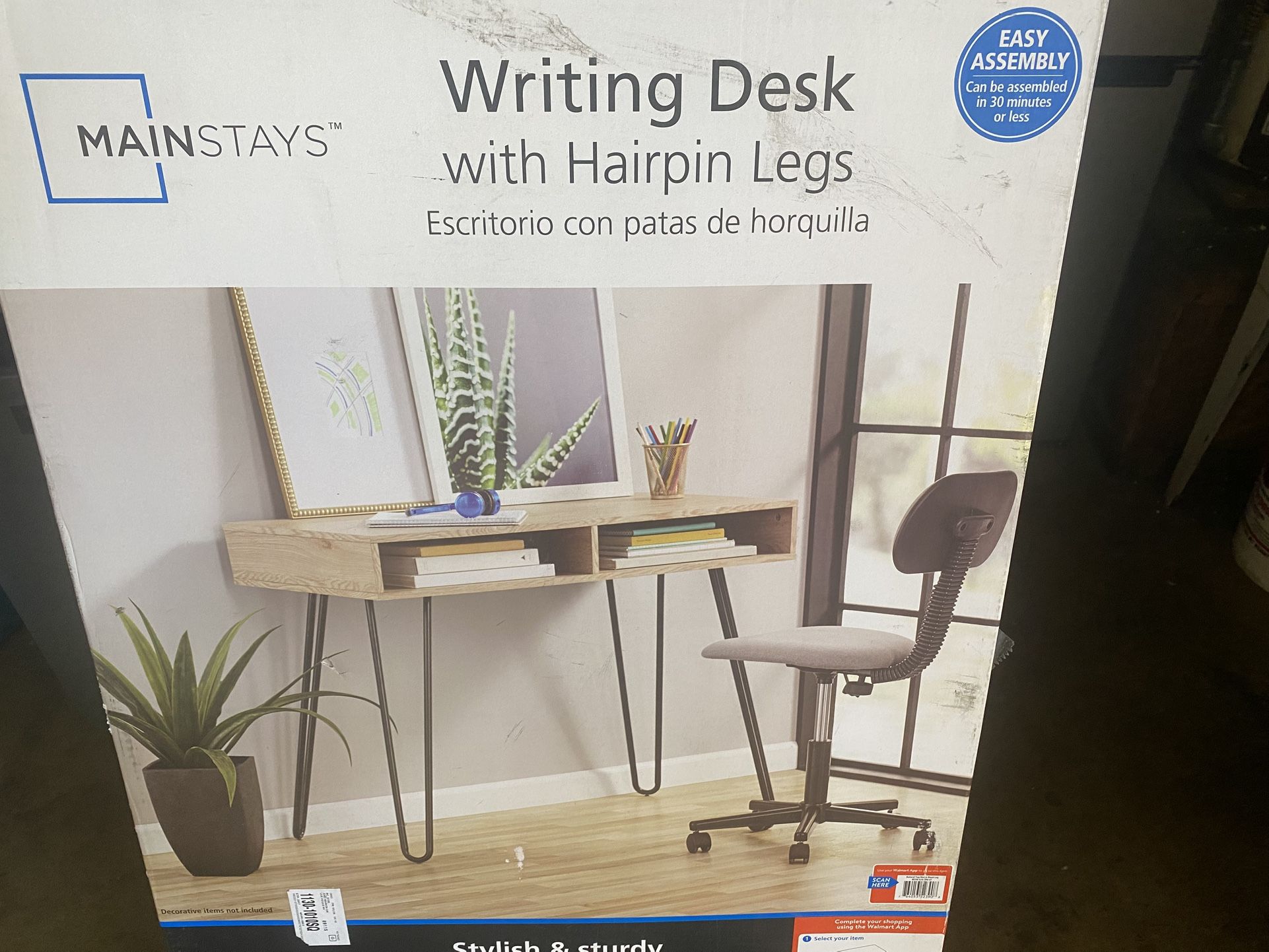 New 40” computer desk (natural wood finish) $75 