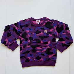 Purple Camo Bape Baby Sweatshirt For Kid 