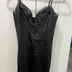 Black Mini Leather Dress
