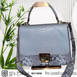MICHAEL KORS Limited Edition Blue SnakeSkin TwoWay Bag 