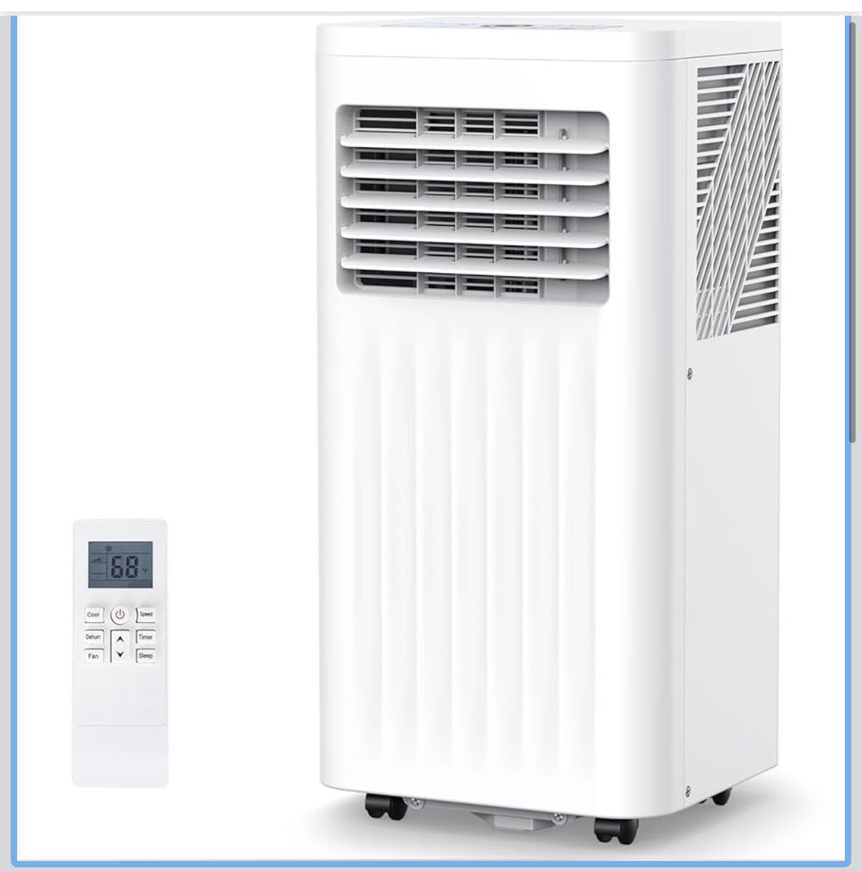 COWSAR 10,000 BTU Portable Air Conditioners, Portable AC Unit Cools Up to 450 Sq.ft with Remote, 4 Modes Room Air Conditioners with Digital Display/Sw