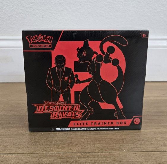 For Sale:
Brand New in Box Pokemon Trading Card Game TCG Scarlet & Violet Destined Rivals Elite Trainer Box ETB