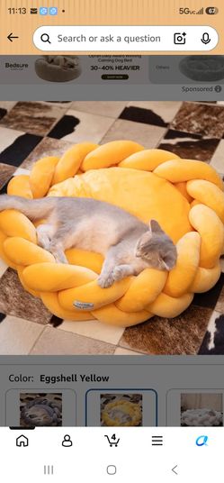 Weave Cat Bed for Indoor Cats