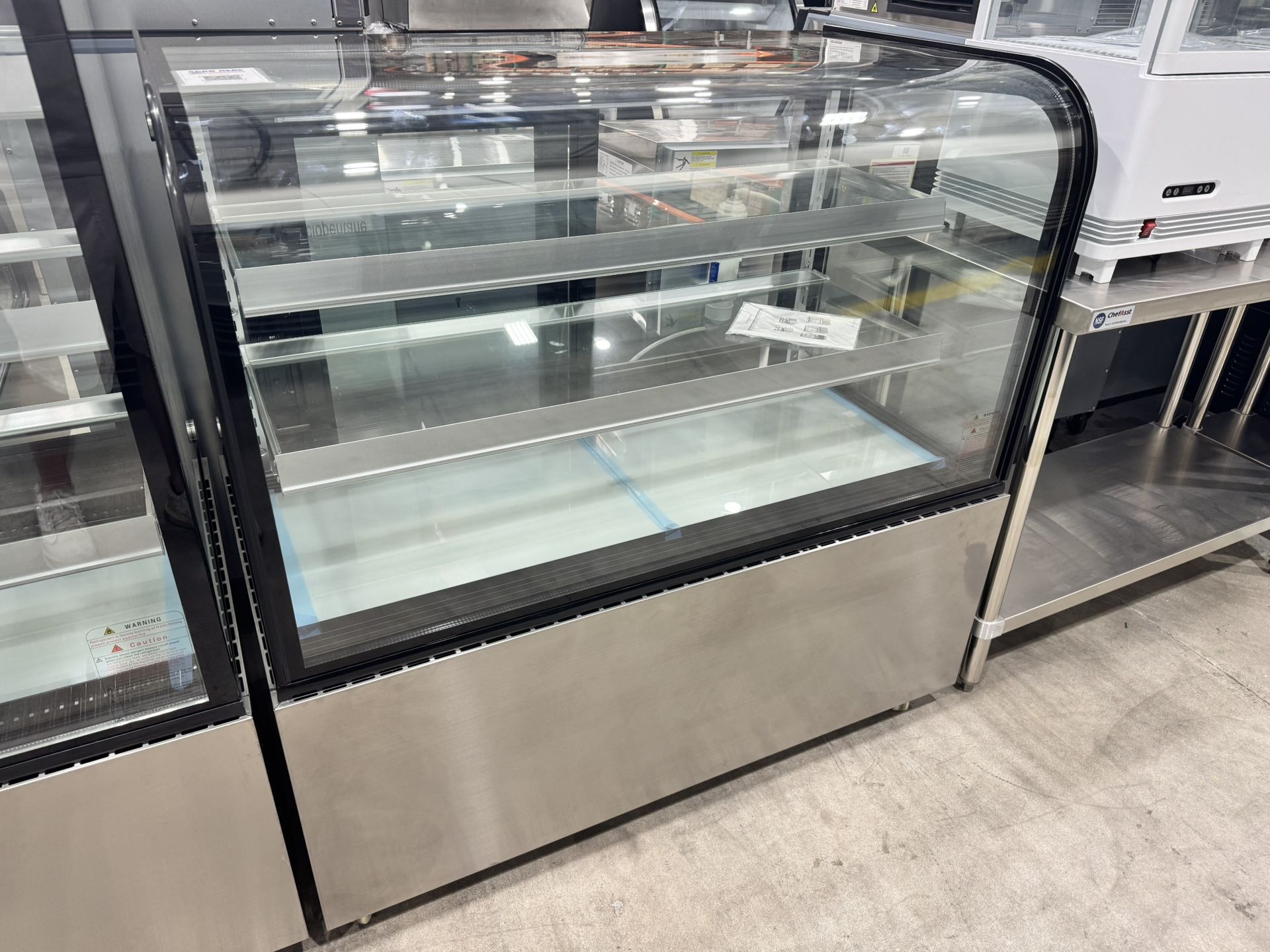 New🧊 Polarman 60" Curved FreeStanding Commercial Refrigerated Bakery Display Case NSF ETL