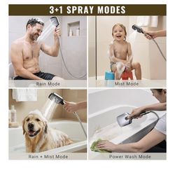 3-Way Metal Extended Diverter with Holder and Metal Adjustable Curved Shower Extension Arm