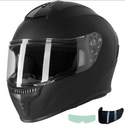 Favoto Motorcycle Full Face Helmet DOT Approved, Lightweight ABS Shell, Anti-Fog Film Included, Flip-Up Street Bike Helmet with Aerodynamic Design XXL