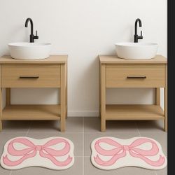 Large Bow Bathroom Rugs