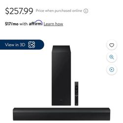 Samsung Sound Bar with Subwoofer and Remote 