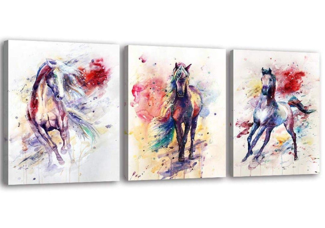 Colorful Horse Pictures Framed Wall Art