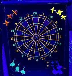 Blacklight Dart Board