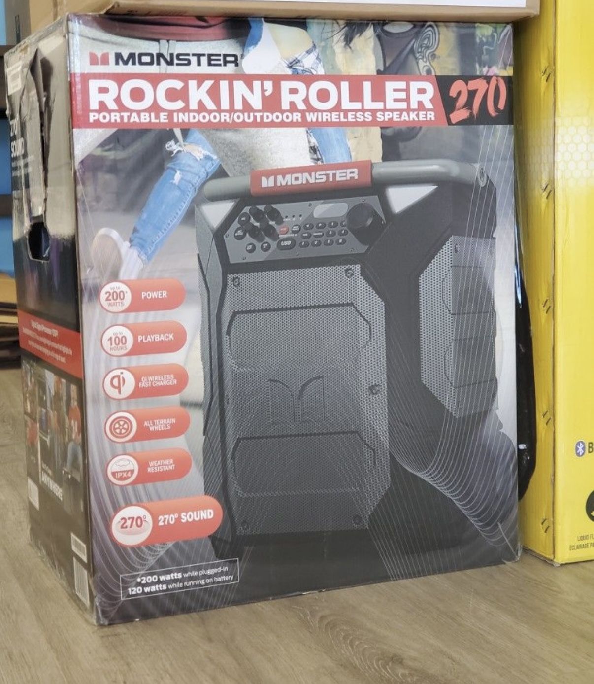 NEW Monster Rockin’ Roller 270 Indoor/Outdoor Portable Bluetooth Speaker
