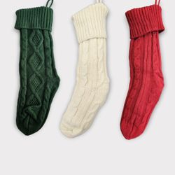 Knitted Christmas Stocking 20”. Can Be Customized by yourself.