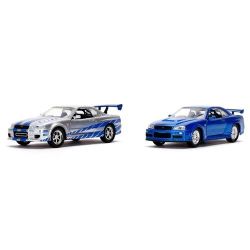 Fast & Furious Brian's Nissan Skyline GT-R R34 1:32 Scale Die-Cast 2-Pack
