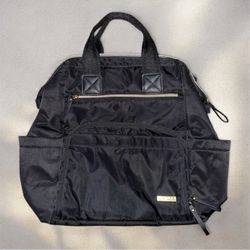 Skip.Hop Mainframe Wide Open Backpack Diaper Bag, used twice has straps to hang on stroller