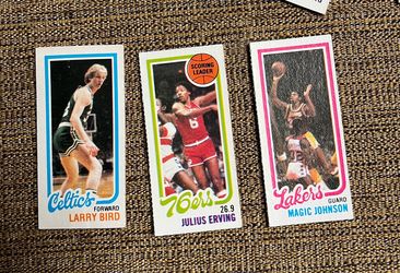 Topps 1980 basketball cards , including Larry Bird and Magic