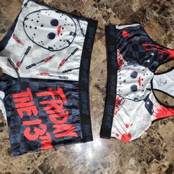 Rue 21 Sports Bra & Boy Shorts Set, Friday The 13th. Jason, Sz 3X