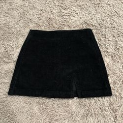 Forever 21 Women Black Corduroy Mini Skirt 