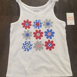 NEW Girls Red White And Blue Tank Shirt Size 7 By Jumping Beans #12