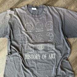 Vintage 90s “history Of Art” Tee