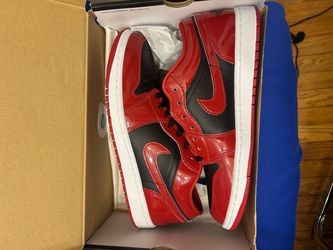 Air Jordan 1 Low Patent Leather Red Black