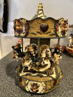 Vintage Carousel With Bears