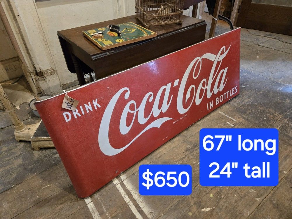 Antique Coca Cola Metal Sign