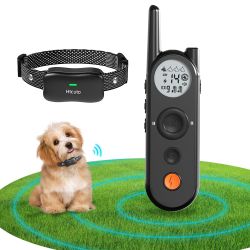 Wireless Dog Fence 3500FT Electric Fence and 6100FT Remote Training Collar, 185 Days Rechargeable Battery - IPX7 Waterproof Collar, Vibrate/Beep/Shock