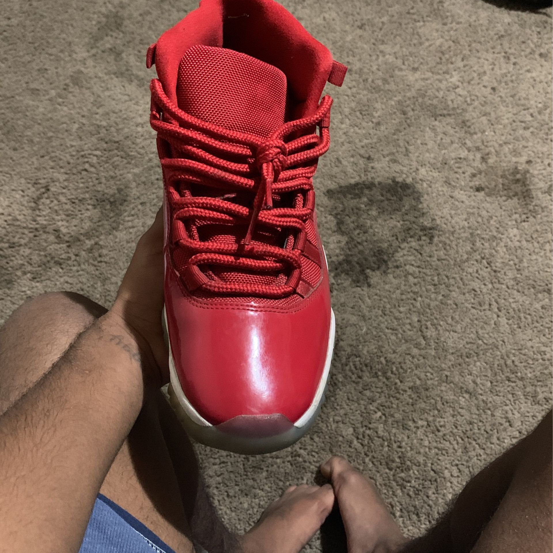 Red Jordan 11 Size 9.5