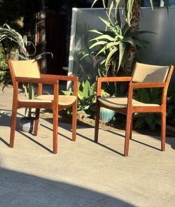 Danish Modern MCM Vintage Mid Century Arm Office Dining Side Chair Solid Rosewood 