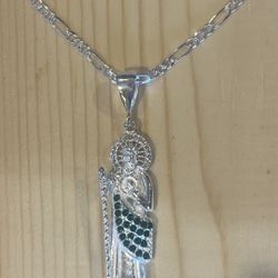 St Jude Pendant And chain 22” 925 