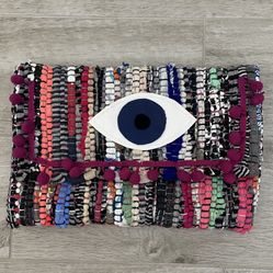 Maslinda Designs Kourelou Evil Eye Clutch Handbag