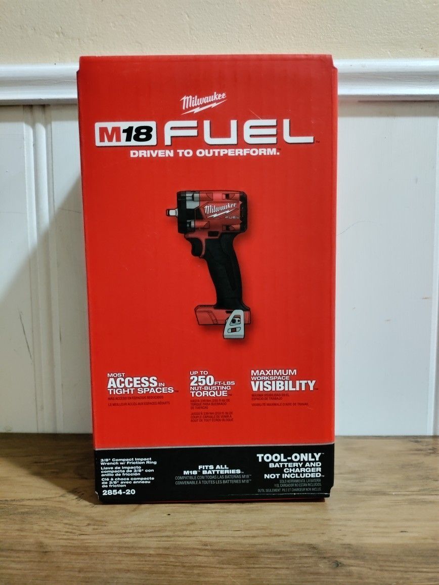 M18 FUEL GEN-3  Lithium-Ion Brushless Cordless 3/8 in. Compact Impact Wrench with Friction Ring (Tool-Only)