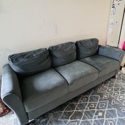 Microfiber Sofa- 3 Seater, Grey Color