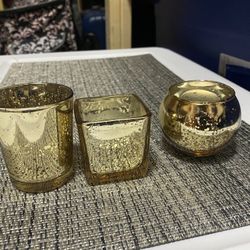 Gold Votive Candle Holders (~25)