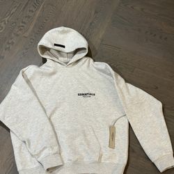 ESSENTIALS HOODIE LARGE LIGHT OATMEAL