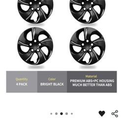 TangMiGe 4-Pack Hubcaps Compatible with Honda Civic 2013 2014 2015, 15 Inch 15", Wheel Covers Skins, 44733-TR3-A00, Please Watch The Installation Vide