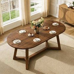 Solid Wood Dining Table, Kitchen Table, Living Room Office Accent Dining Table Gathering Table.