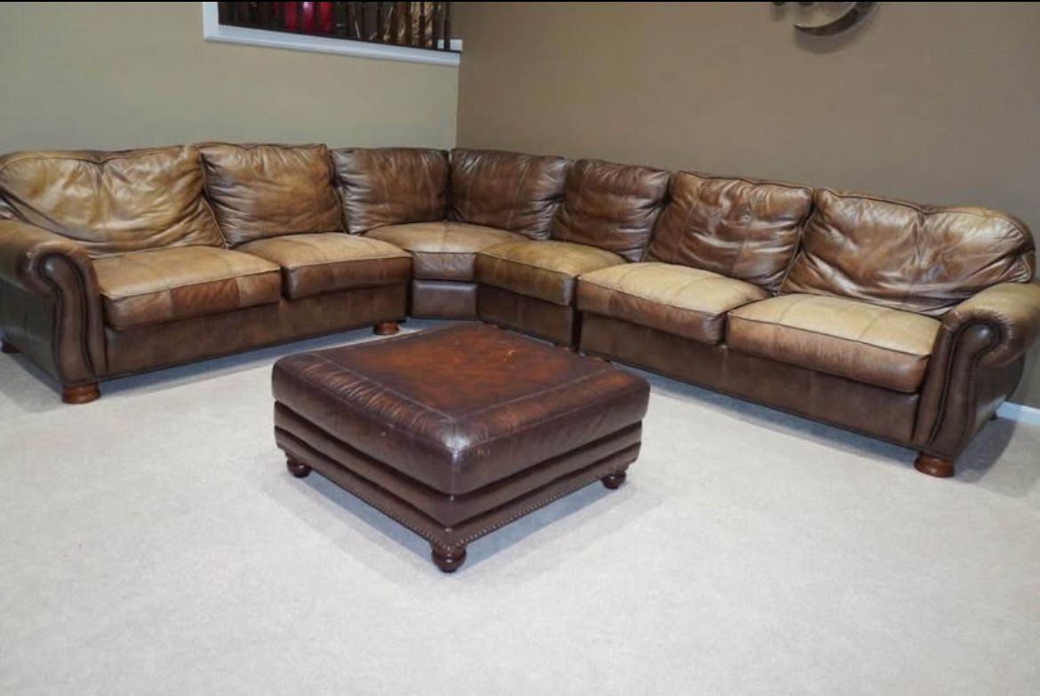 Leather L Shape Couch