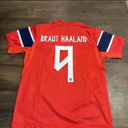 Norway National Team #9 Haaland Red Soccer Jersey