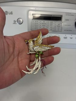 Bird Broche with jewel stones