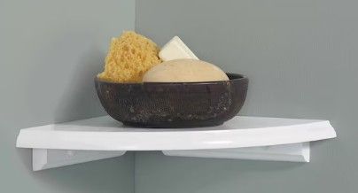 Mural White Wood Corner Shelf Brand New Display