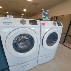 Front Load Washer And Electric Dryer Set Used In Good Condition With 90days Warranty 